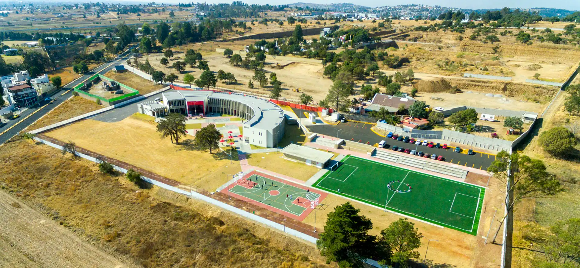 Vista aérea del campus Tlaxcala