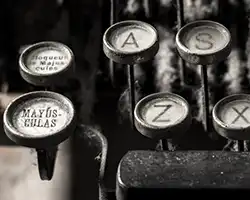 Teclas de una máquina de escribir