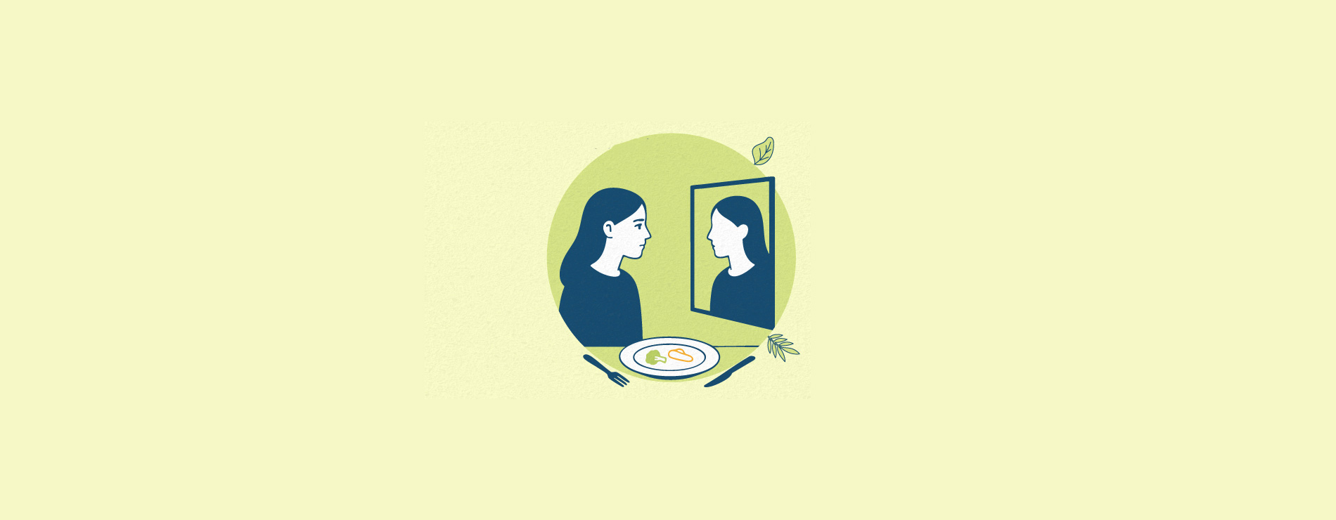 Caricatura espejo-plato